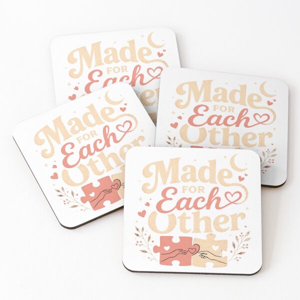 Item preview, Made for Each Other – Romantic Couple Typography | Love Quote Vintage Design designed and sold by Lovestickerco.