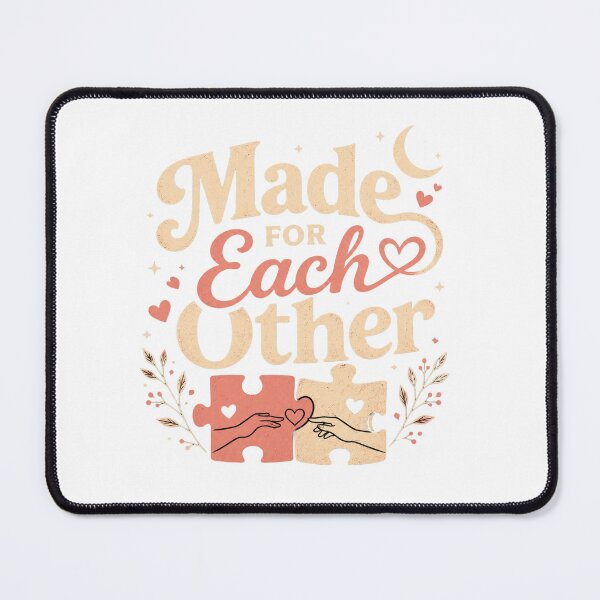 Item preview, Made for Each Other – Romantic Couple Typography | Love Quote Vintage Design designed and sold by Lovestickerco.