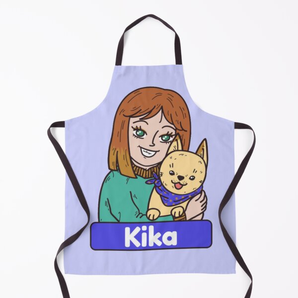 Item preview, Kika Girl Holding Cute French Bulldog Puppy - Retro Pet Illustration designed and sold by GenZFashion000.