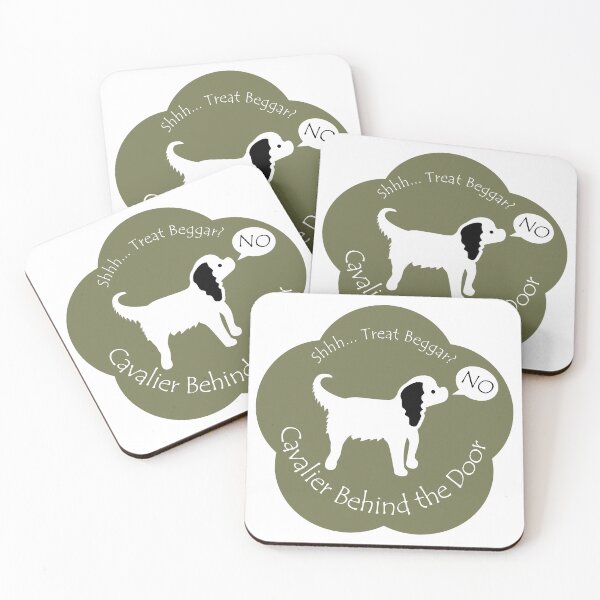 Item preview, Funny Cavalier Treat Beggar Behind the Door Khaki Base designed and sold by Na7nasColorShop.