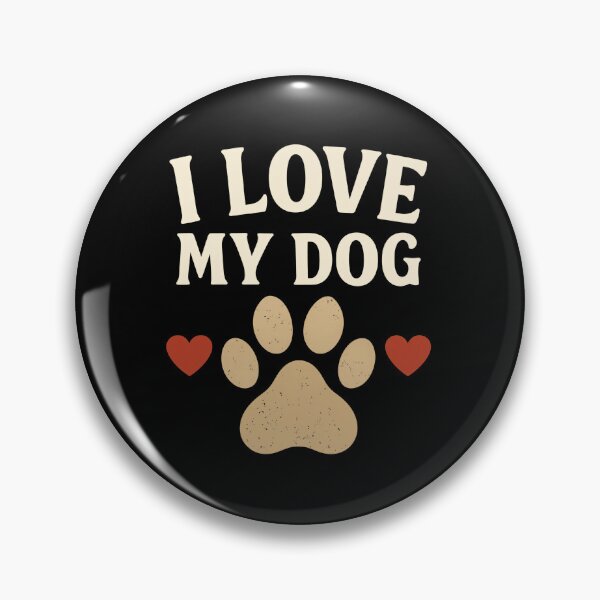 Item preview, I Love My Dog Retro Paw Print Dog Owners And Lovers designed and sold by OlyvieArt.