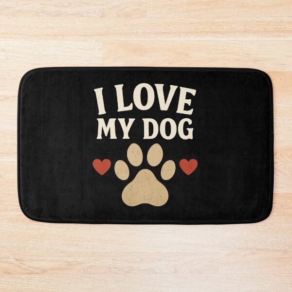 Item preview, I Love My Dog Retro Paw Print Dog Owners And Lovers designed and sold by OlyvieArt.