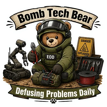 Artwork thumbnail, Bomb Tech Bear – Defusing Problems Daily by TrendScanner