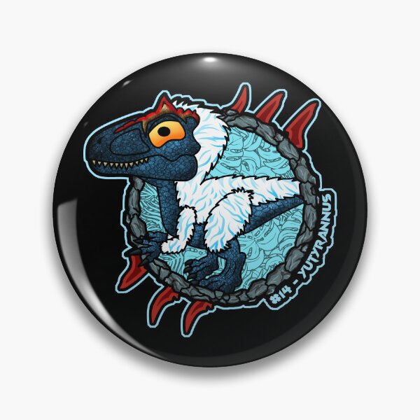 Item preview, Pocket Yutyrannus Chibi | Cute Feathered Dinosaur Sticker designed and sold by Grimtech Workshop.