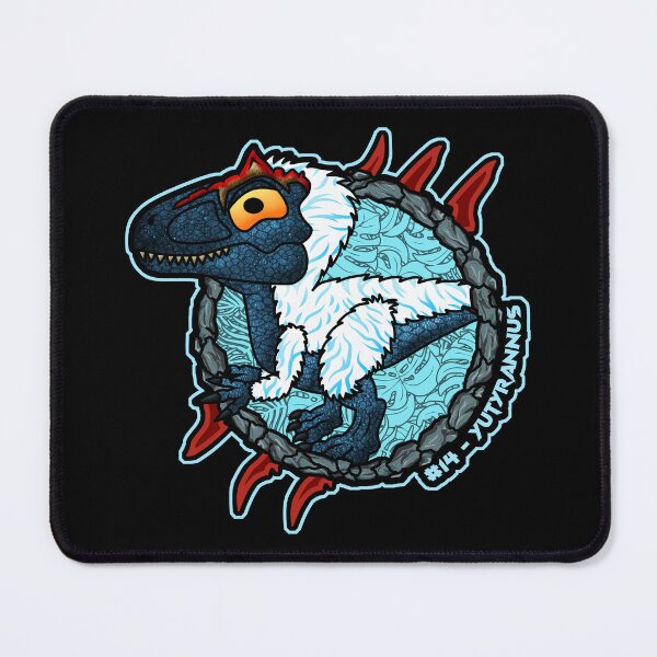 Item preview, Pocket Yutyrannus Chibi | Cute Feathered Dinosaur Sticker designed and sold by Grimtech Workshop.