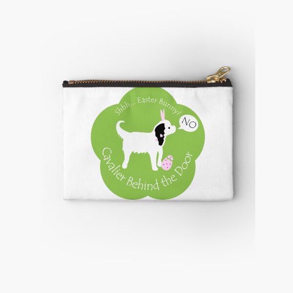 Item preview, Funny Cavalier Easter Bunny Behind the Door Green Base designed and sold by Na7nasColorShop.