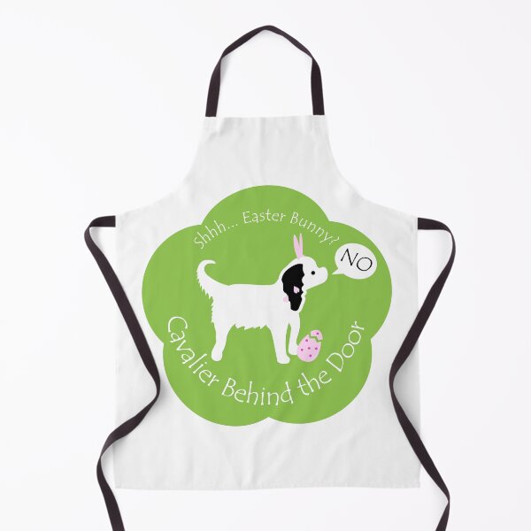 Item preview, Funny Cavalier Easter Bunny Behind the Door Green Base designed and sold by Na7nasColorShop.