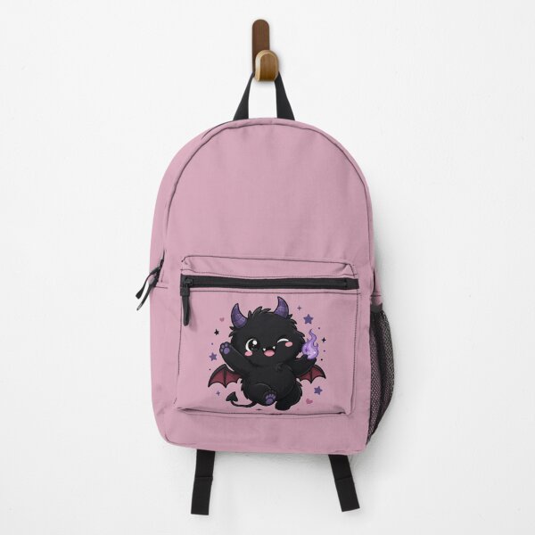 Item preview, Playful Cute Demon Holding a Purple Flame designed and sold by House of Rein.