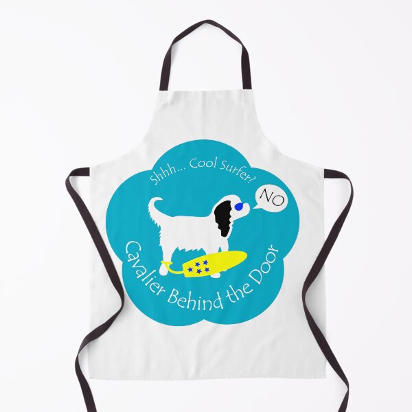 Item preview, Funny Cavalier Cool Surfer Behind the Door Blue Base designed and sold by Na7nasColorShop.