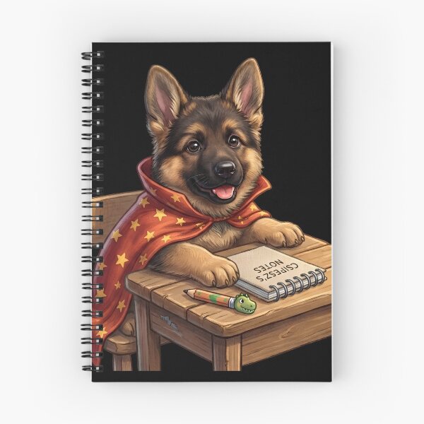 Item preview, Cute German Shepherd Puppy Wizard Costume Back to School Desk designed and sold by SilentFlower.