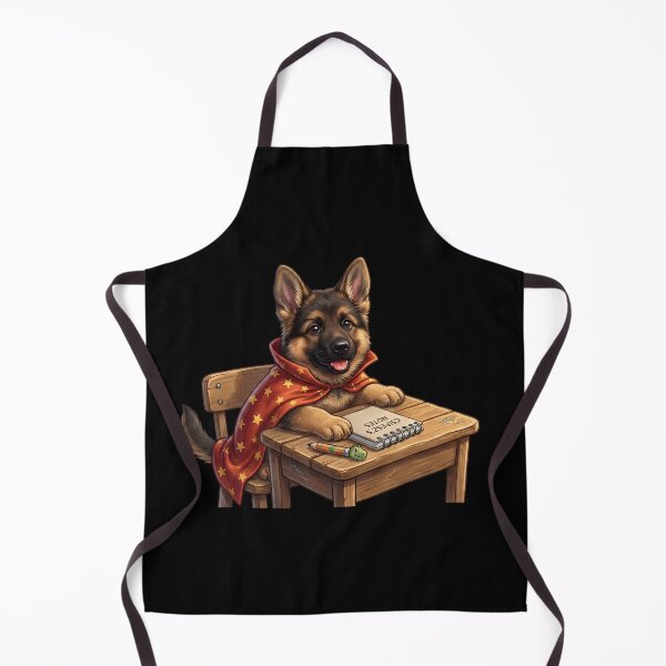 Item preview, Cute German Shepherd Puppy Wizard Costume Back to School Desk designed and sold by SilentFlower.