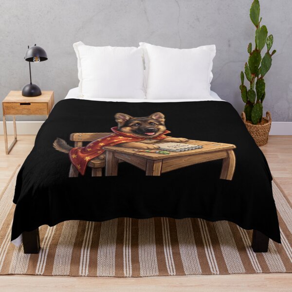 Item preview, Cute German Shepherd Puppy Wizard Costume Back to School Desk designed and sold by SilentFlower.