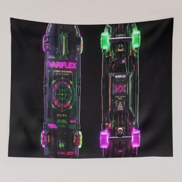 Item preview, Cyberpunk Skateboard Concept - Front & Back Tech View designed and sold by Mavila Forge.