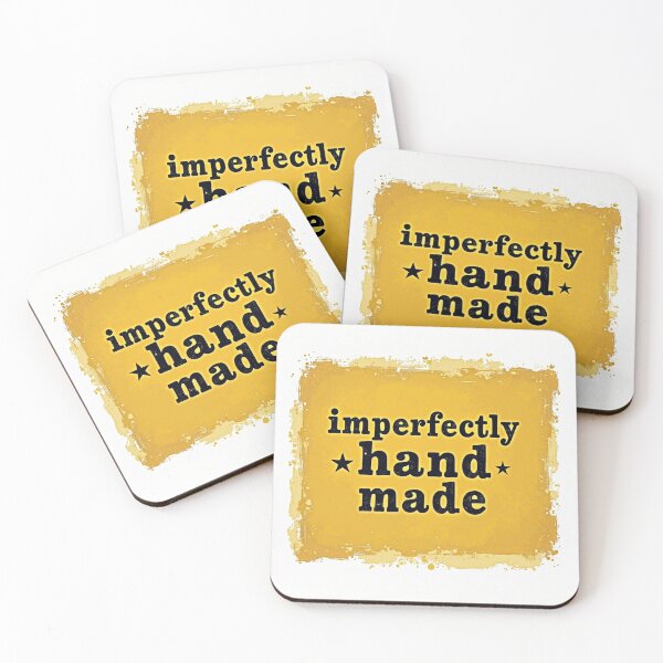 Item preview, Imperfectly Handmade Distressed Yellow Typographic Art designed and sold by FlippoStories.