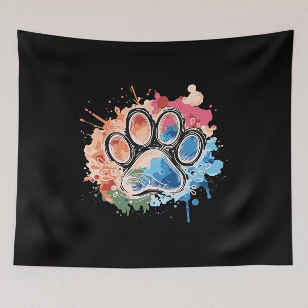 Item preview, Dog paw print mono line pet footprint minimal design, paw print master, unconditional, love, minimal style, pet lovers, animal lovers, dog lovers designed and sold by OlyvieArt.