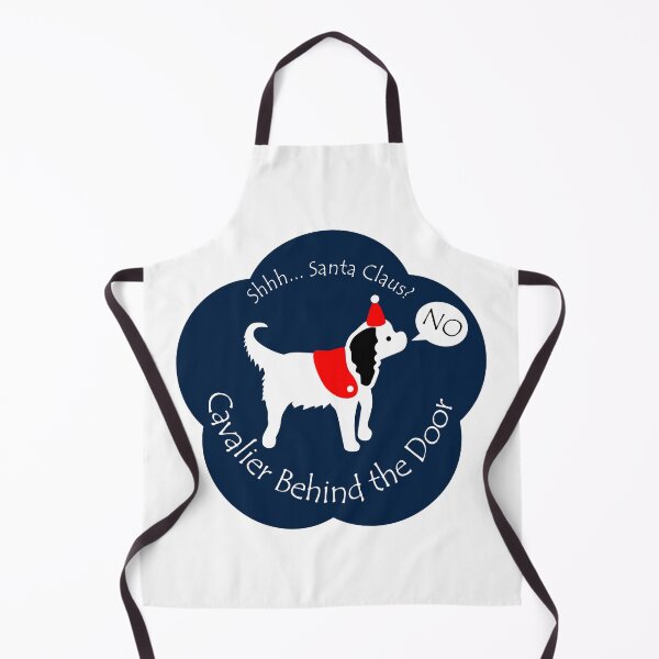 Item preview, Funny Cavalier Santa Claus Behind the Door Midnight Blue Base designed and sold by Na7nasColorShop.