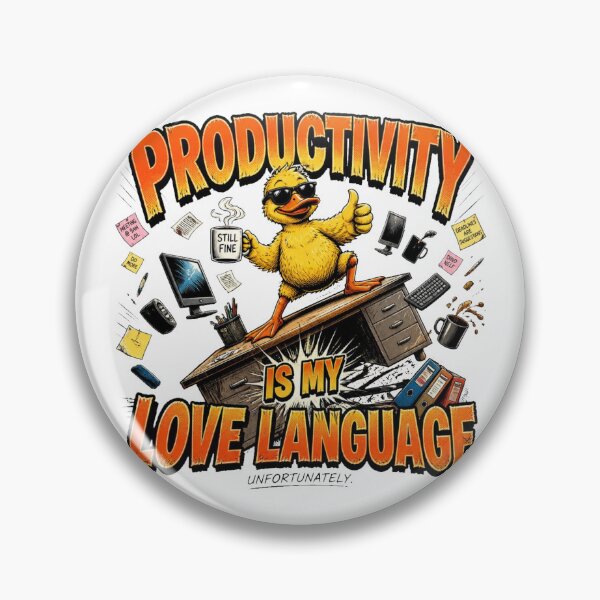 Item preview, Productivity Is My Love Language Funny Duck | Office Sarcasm Comic designed and sold by Cavalier-org.