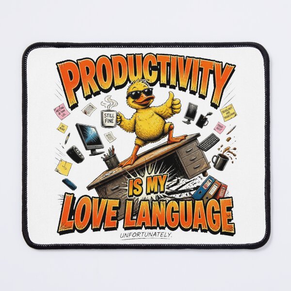 Item preview, Productivity Is My Love Language Funny Duck | Office Sarcasm Comic designed and sold by Cavalier-org.