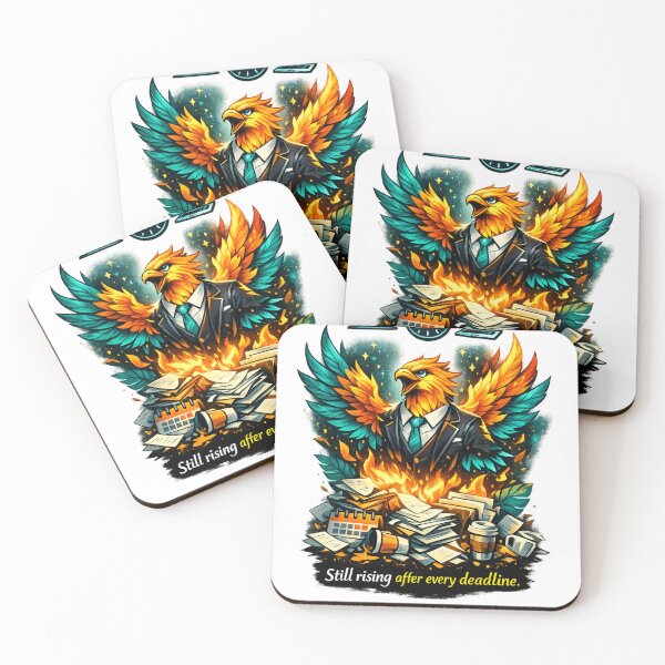 Item preview, Corporate Phoenix – Still Rising After Every Deadline Office Humor Art designed and sold by EdgeSphere.