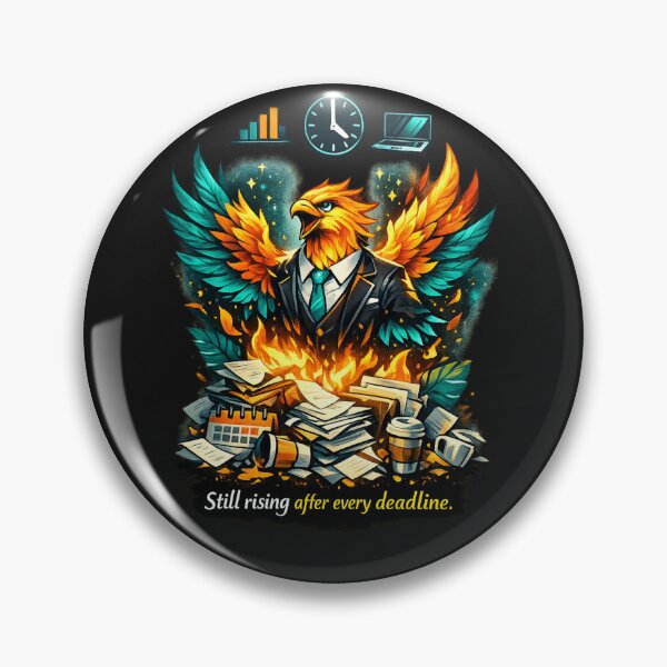 Item preview, Corporate Phoenix – Still Rising After Every Deadline Office Humor Art designed and sold by EdgeSphere.