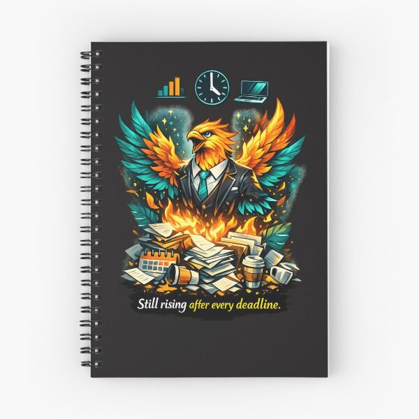 Item preview, Corporate Phoenix – Still Rising After Every Deadline Office Humor Art designed and sold by EdgeSphere.