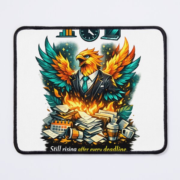 Item preview, Corporate Phoenix – Still Rising After Every Deadline Office Humor Art designed and sold by EdgeSphere.