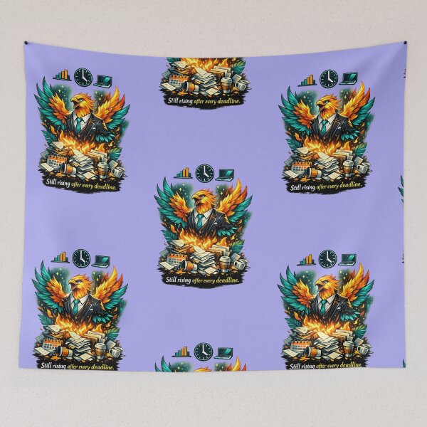 Item preview, Corporate Phoenix – Still Rising After Every Deadline Office Humor Art designed and sold by EdgeSphere.
