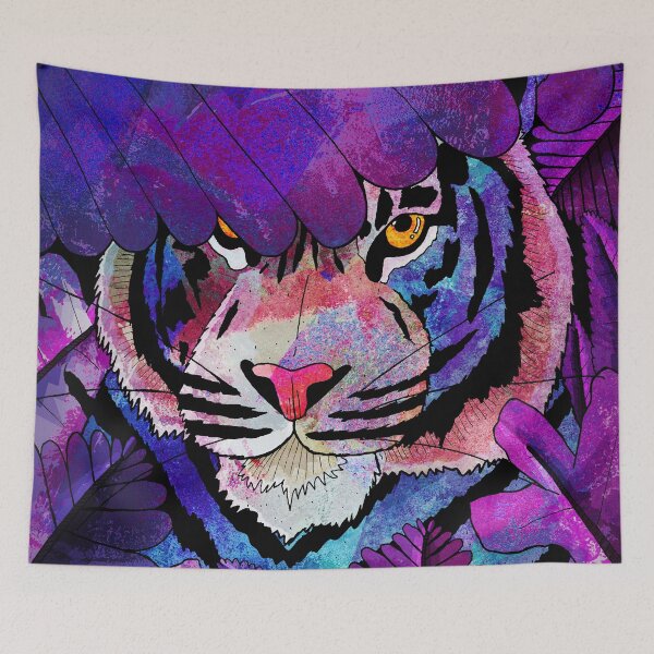 Item preview, Midnight jungle tiger designed and sold by Swadeillustrations.