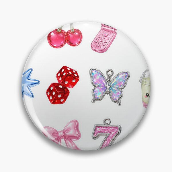 Item preview, Glossy Y2K Charm Collection – Chrome Kawaii Sticker Pack designed and sold by alexrow.