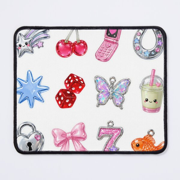 Item preview, Glossy Y2K Charm Collection – Chrome Kawaii Sticker Pack designed and sold by alexrow.