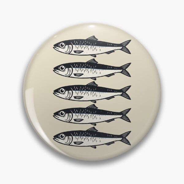 Item preview, Vintage Sardine Fish Nautical Coastal designed and sold by dudelinart.