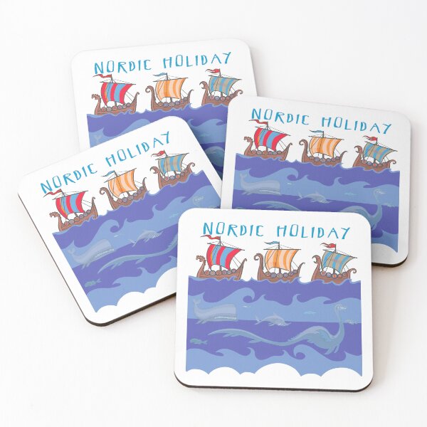 Item preview, Nordic drakars at sea designed and sold by Bobb's cartoons.