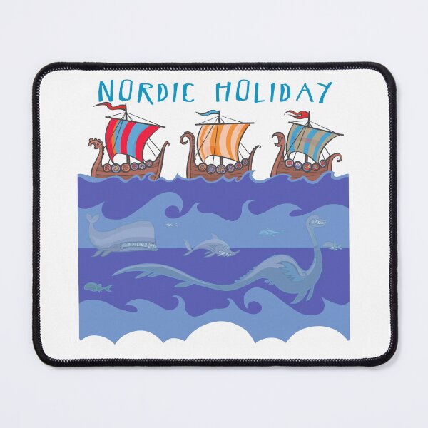 Item preview, Nordic drakars at sea designed and sold by Bobb's cartoons.