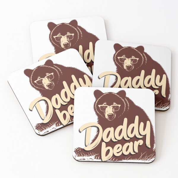 Item preview, Daddy Bear Vintage Bear with Glasses Retro Father's Day T-Shirt Design designed and sold by Peanutspixel.