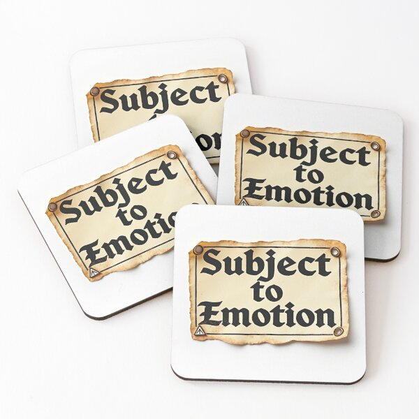 Item preview, Subject to Emotion Vintage Typography Sign designed and sold by FlippoStories.