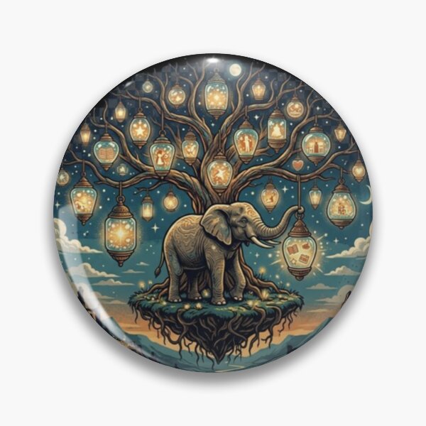 Item preview, Memories Light the Way – Surreal Elephant Art designed and sold by Dogandesighn.