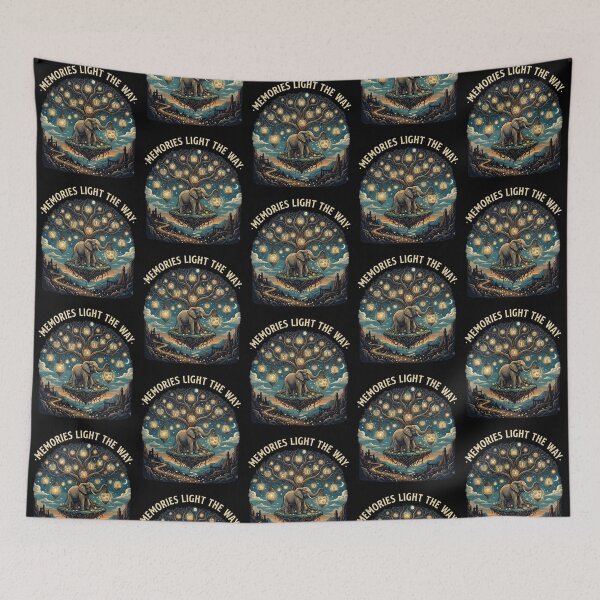 Item preview, Memories Light the Way – Surreal Elephant Art designed and sold by Dogandesighn.