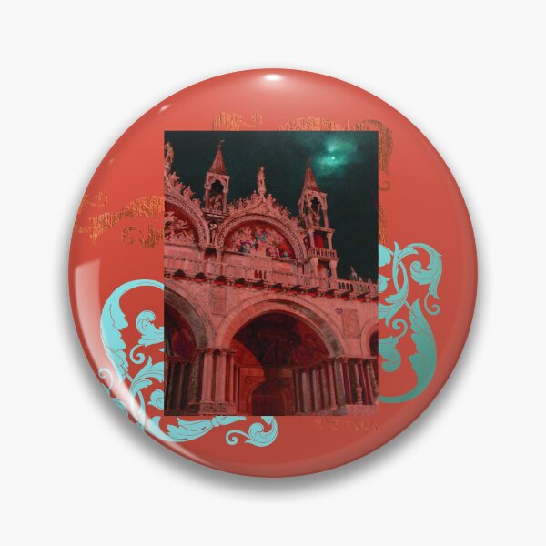 Item preview, Saint Mark Cathedral Basilica at Night - Venice, Italy (Original Photography by AliceCCI) Dark Pink Hues designed and sold by VanyssaGraphics.