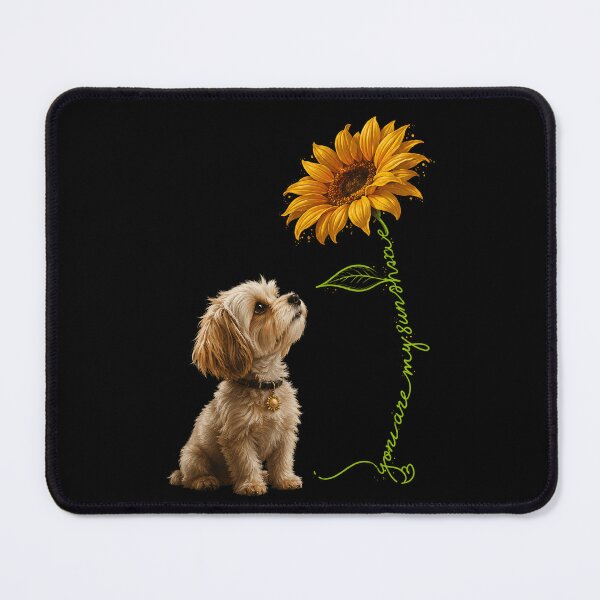 Item preview, Sunflower Puppy | Small Fluffy Dog | Cozy Floral Companion | Botanical Canine | Cottagecore Animal designed and sold by SlocifieShop.