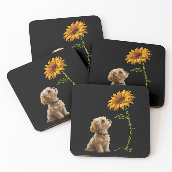 Item preview, Sunflower Puppy | Small Fluffy Dog | Cozy Floral Companion | Botanical Canine | Cottagecore Animal designed and sold by SlocifieShop.