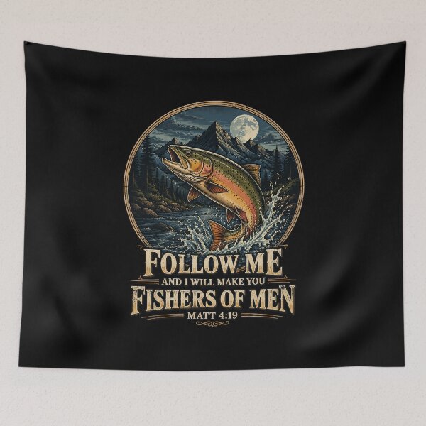 Item preview, Follow Me and I Will Make You Fishers of Men Positive Saying designed and sold by OlakunleOloroz.