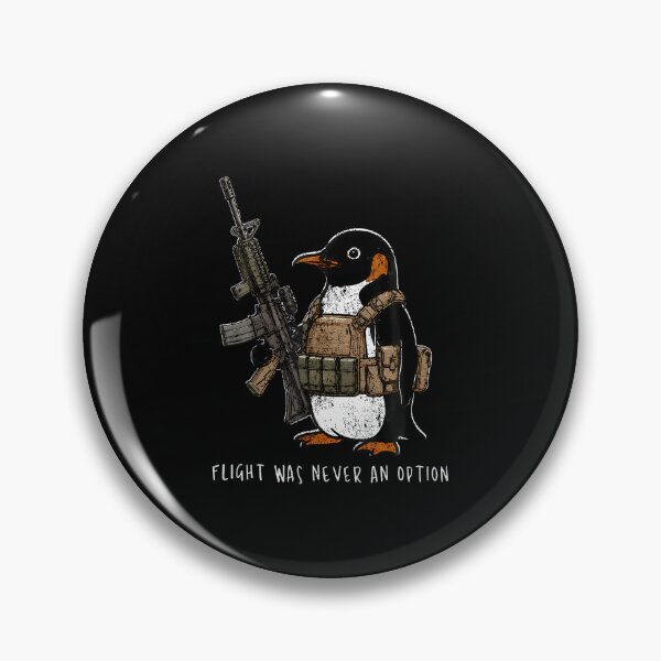 Item preview, Flight Was Never An Option Tactical Penguin Funny Bird Meme designed and sold by Mdcazeem.