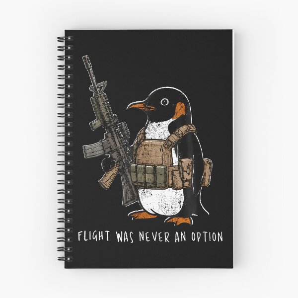 Item preview, Flight Was Never An Option Tactical Penguin Funny Bird Meme designed and sold by Mdcazeem.