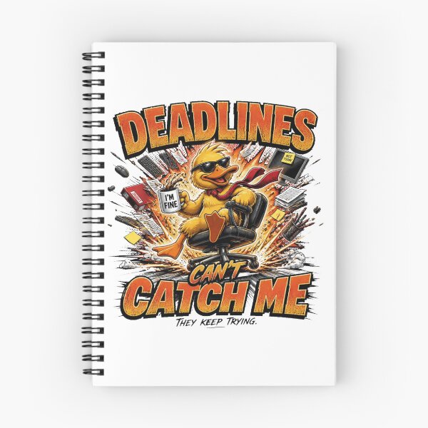 Item preview, Deadlines Can't Catch Me Funny Duck | Office Racing Meme designed and sold by Cavalier-org.