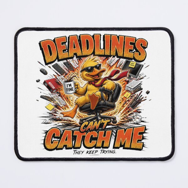 Item preview, Deadlines Can't Catch Me Funny Duck | Office Racing Meme designed and sold by Cavalier-org.