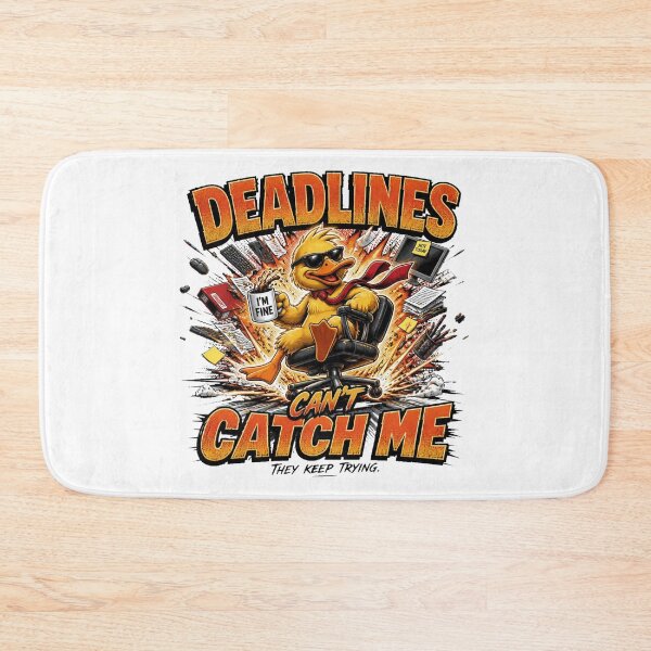Item preview, Deadlines Can't Catch Me Funny Duck | Office Racing Meme designed and sold by Cavalier-org.