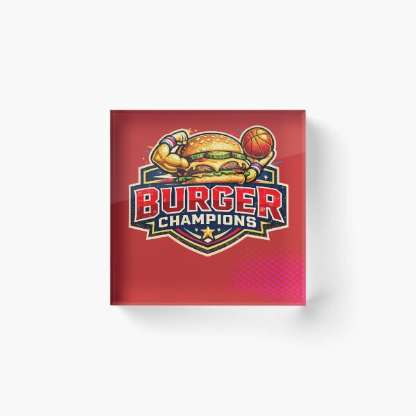 Item preview, Burger Champions: Sports Athlete Cheeseburger Basketball Powerful Victory designed and sold by irfanshikh.