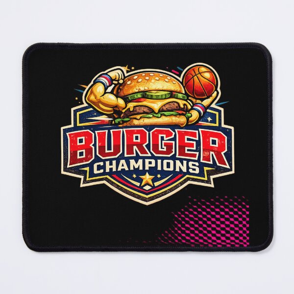 Item preview, Burger Champions: Sports Athlete Cheeseburger Basketball Powerful Victory designed and sold by irfanshikh.