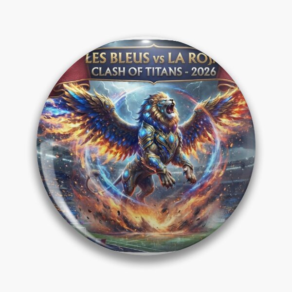 Item preview, World Cup 2026 Semifinal France Spain Lion Titan Fantasy Art designed and sold by VikrantCreative.