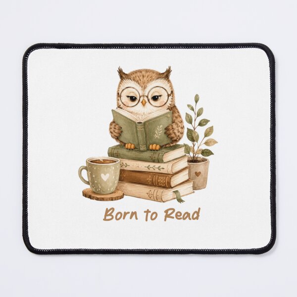 Item preview, Born to Read Cute Owl Book Lover Design designed and sold by NovaNest Studio.